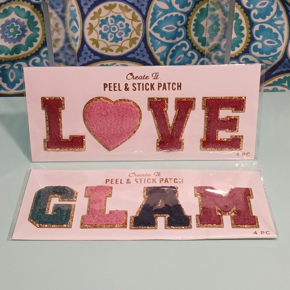 Peel and Stick Patch Set - Love and Glam - Picture 1 of 5
